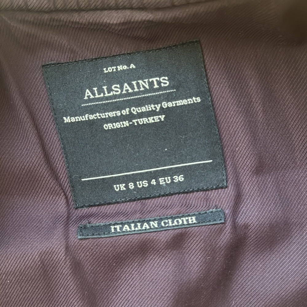 All Saints Lucas Wool Bomber Women’s Varsity Jacket - Picture 8 of 9
